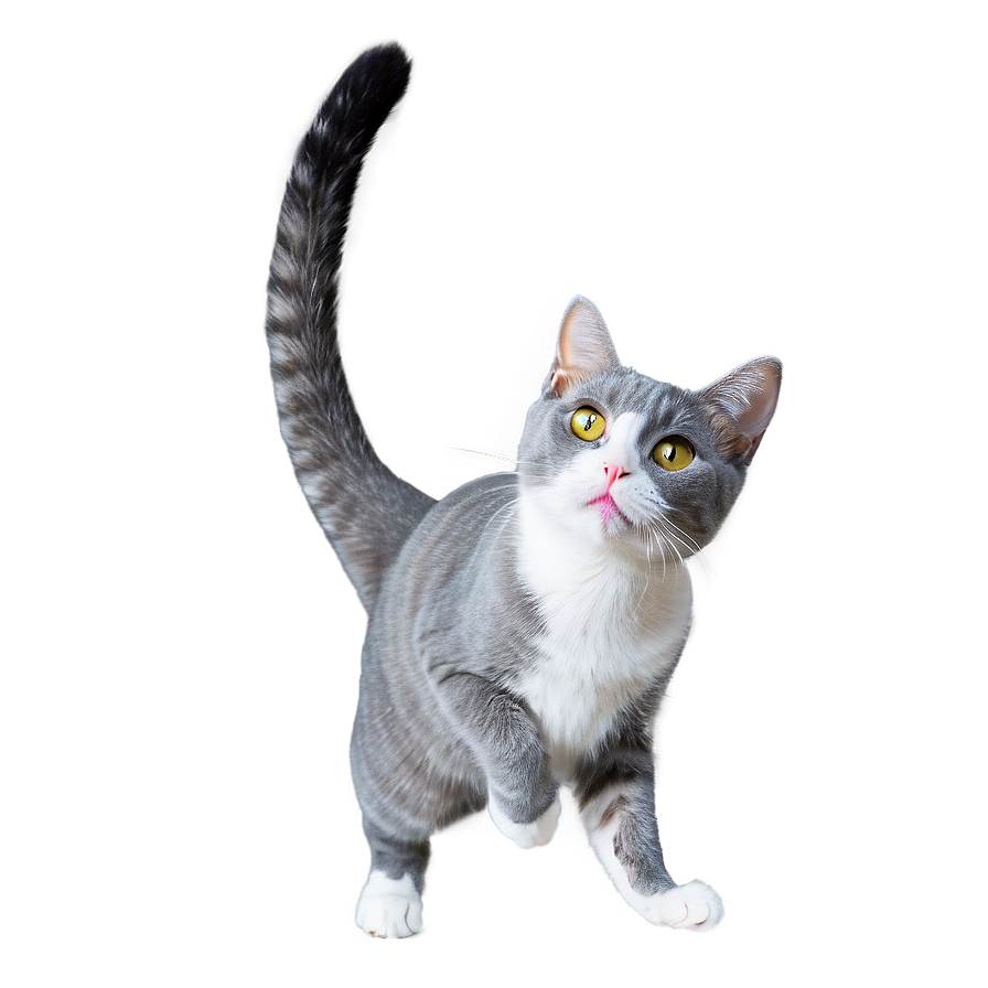 Grey Cat Doing Tricks Png Nct15 PNG