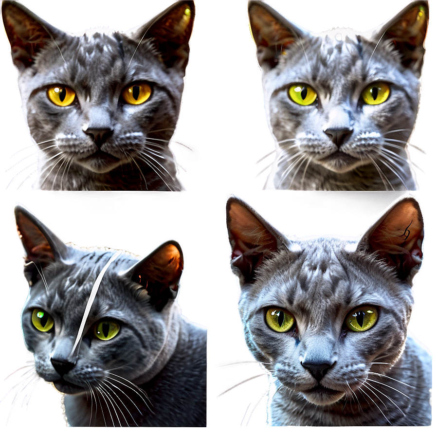 Grey Cat Head Photo Png Dtm PNG