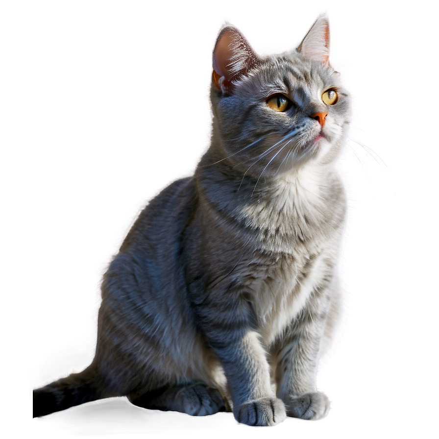 Grey Cat In Sunlight Png Pqq3 PNG