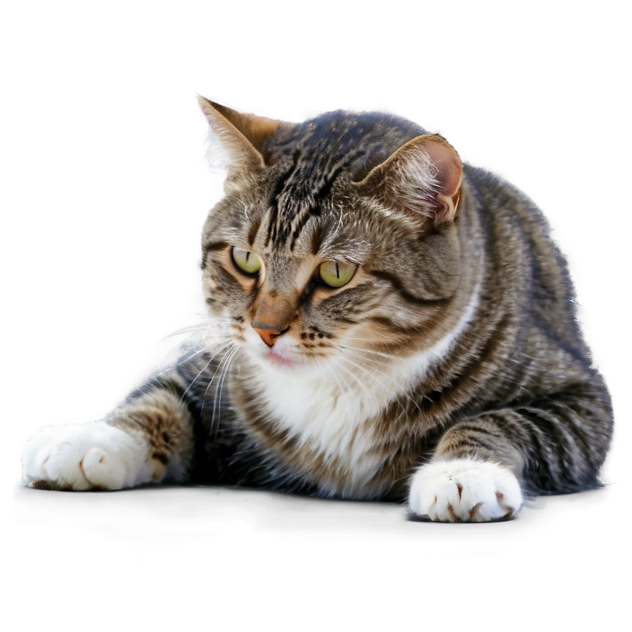 Grey Cat Lying Down Png Wyl PNG