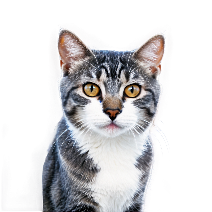 Grey Cat On White Background Png Gjs PNG