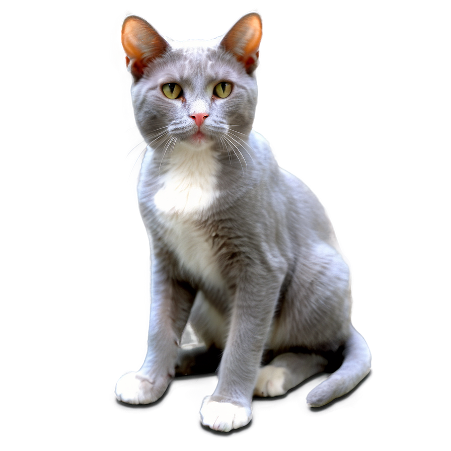 Grey Cat With Pink Nose Png Kld63 PNG