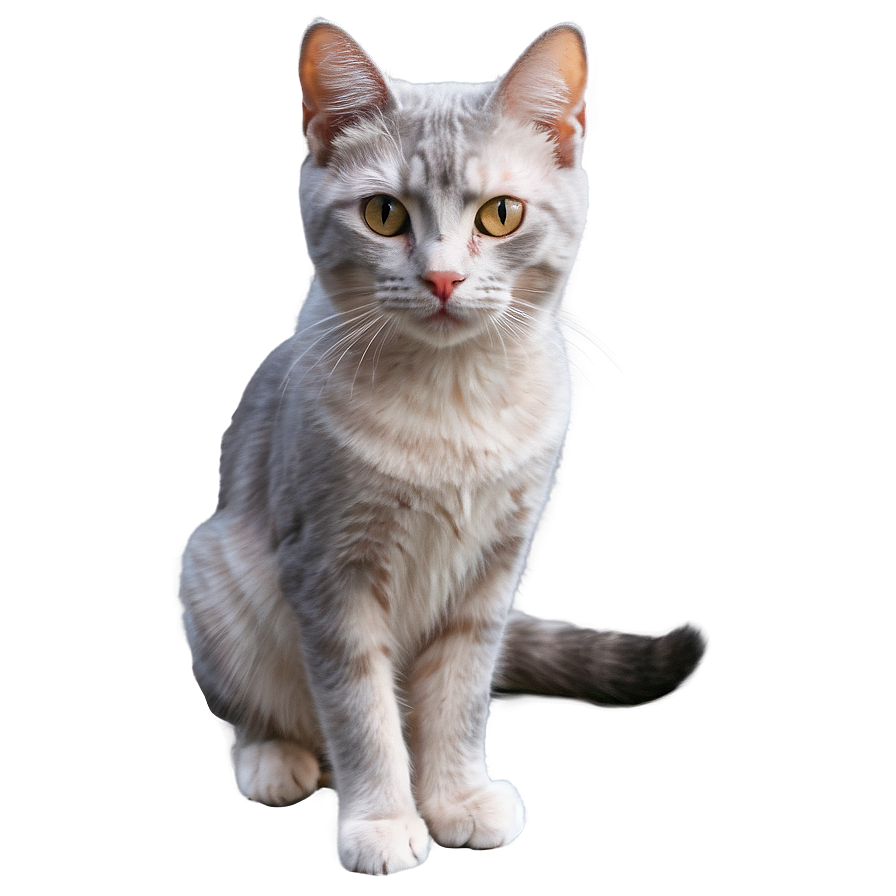 Grey Cat With Pink Nose Png Qxy46 PNG