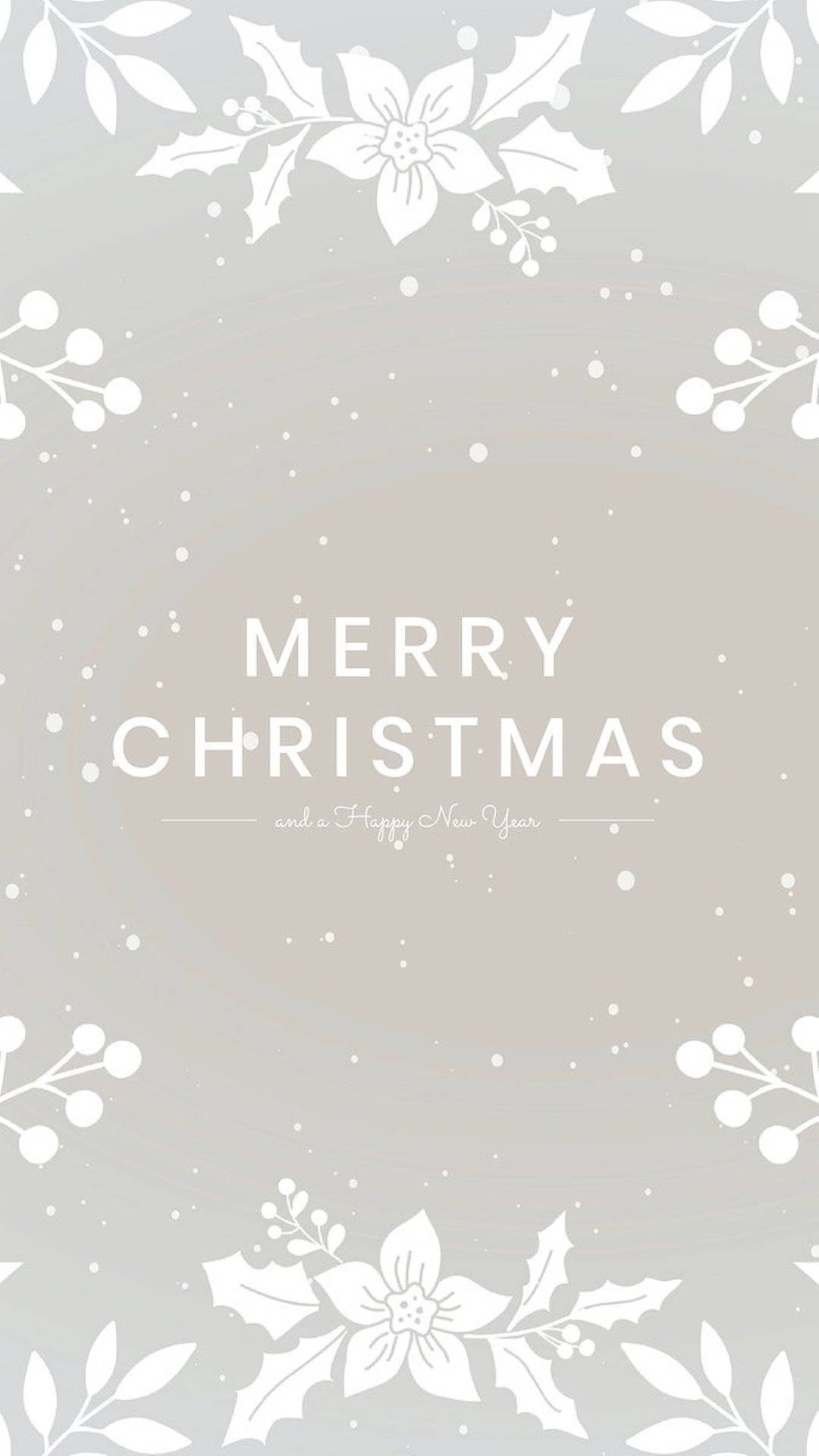 Grey Christmas Aesthetic Greetings Wallpaper