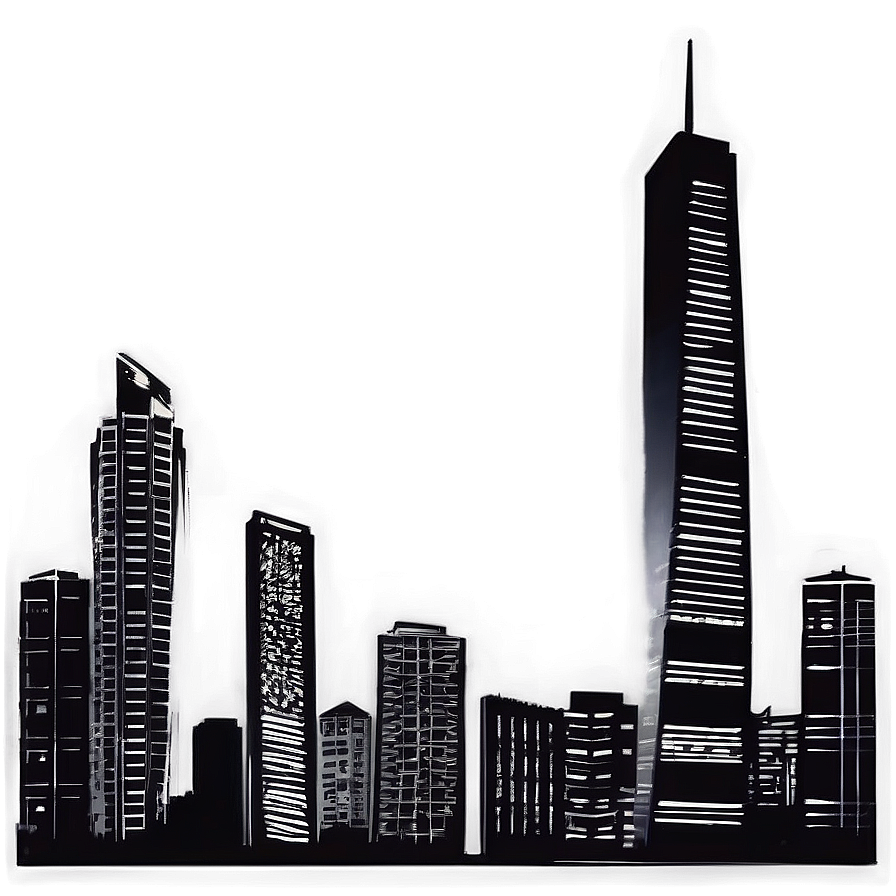 Grey City Skyline Png Cox27 PNG