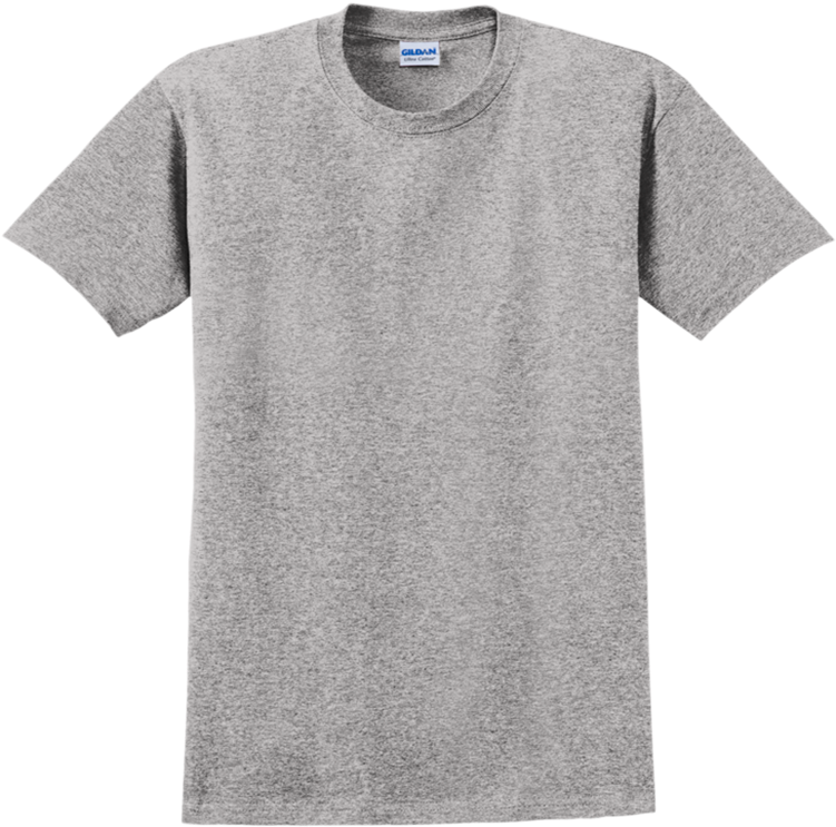 Grey Cotton T Shirt PNG
