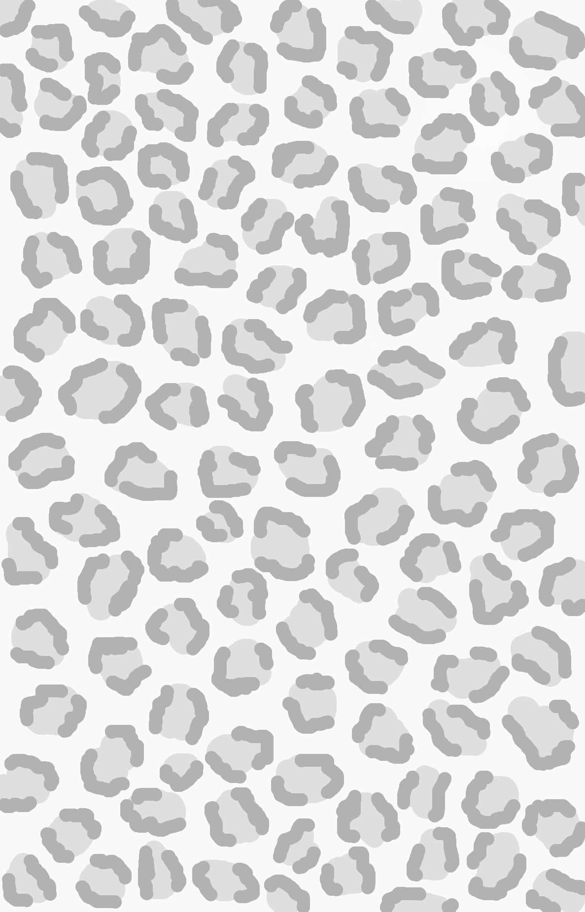 Grey Cute Cheetah Print Pattern Wallpaper