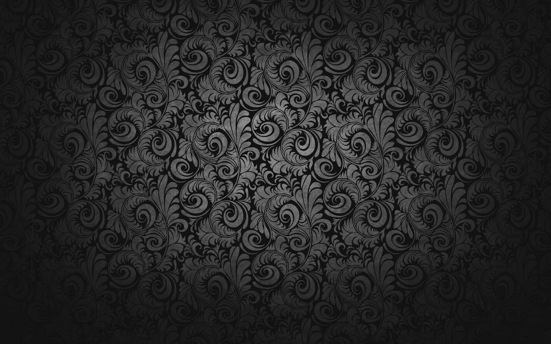 Filigree Pattern In Black And Grey Desktop Wallpaper