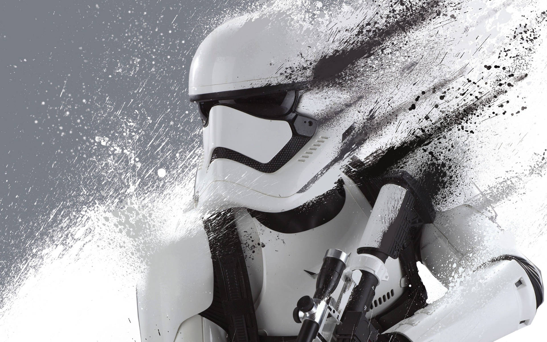 An Evil Stormtrooper in Disintegration Effect Wallpaper
