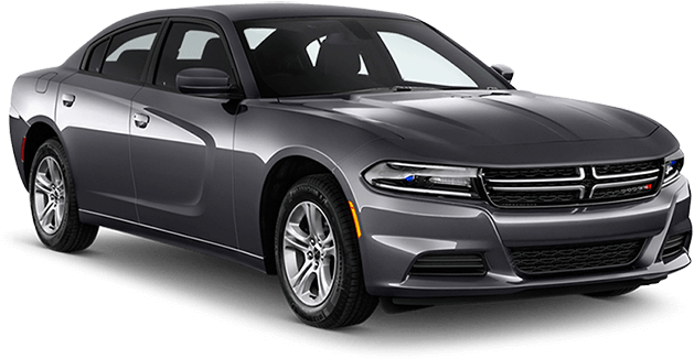Grey Dodge Charger Side View PNG