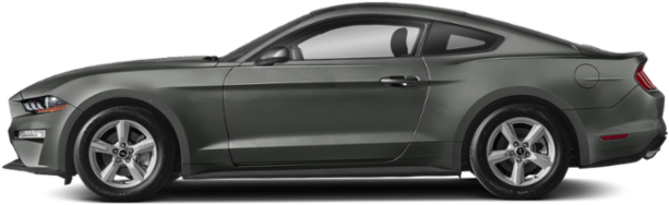 Grey Ford Mustang Side View PNG