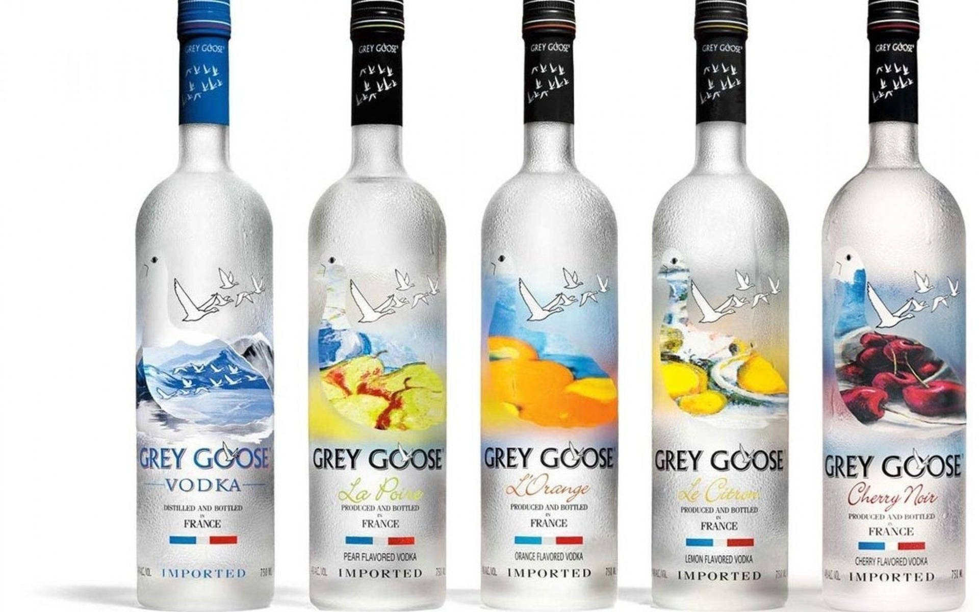 Unassortimento Di Vodka Aromatizzata Grey Goose Sfondo