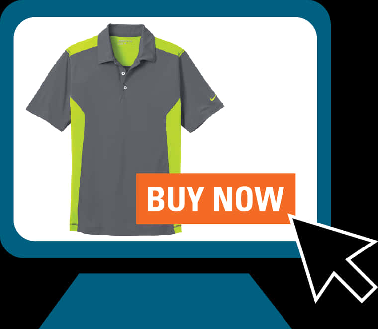 Grey Green Sports Polo Shirt Buy Now PNG