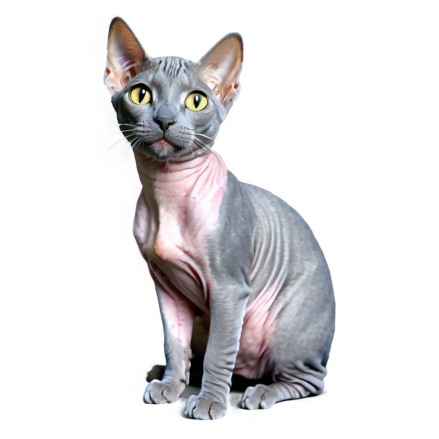 Grey Hairless Cat Png Ark72 PNG