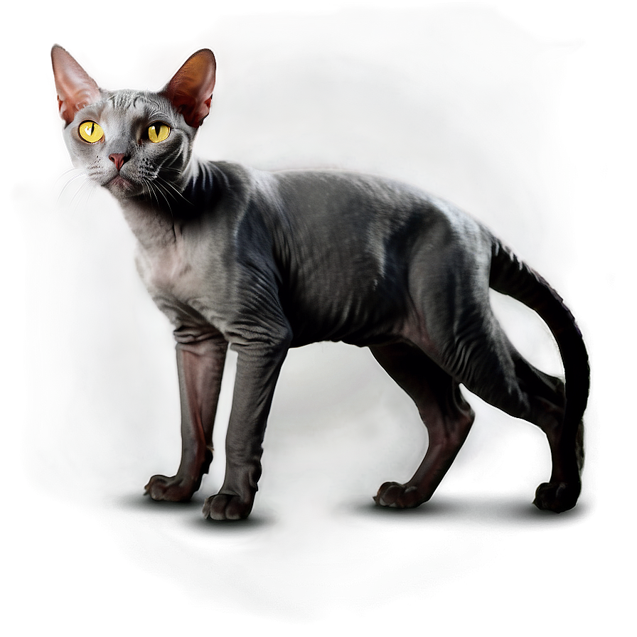 Grey Hairless Cat Png Tkw PNG