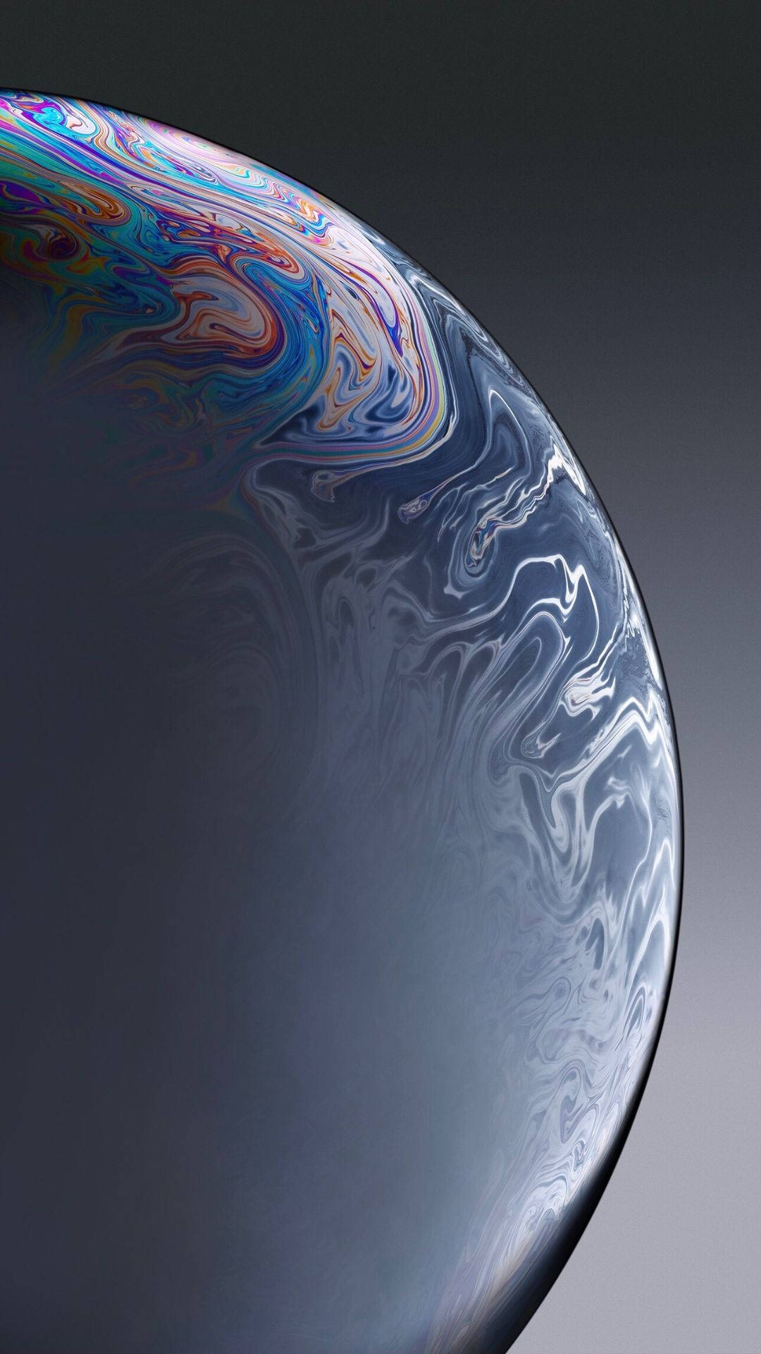 Grey iPhone Microscopic Water Droplet Wallpaper
