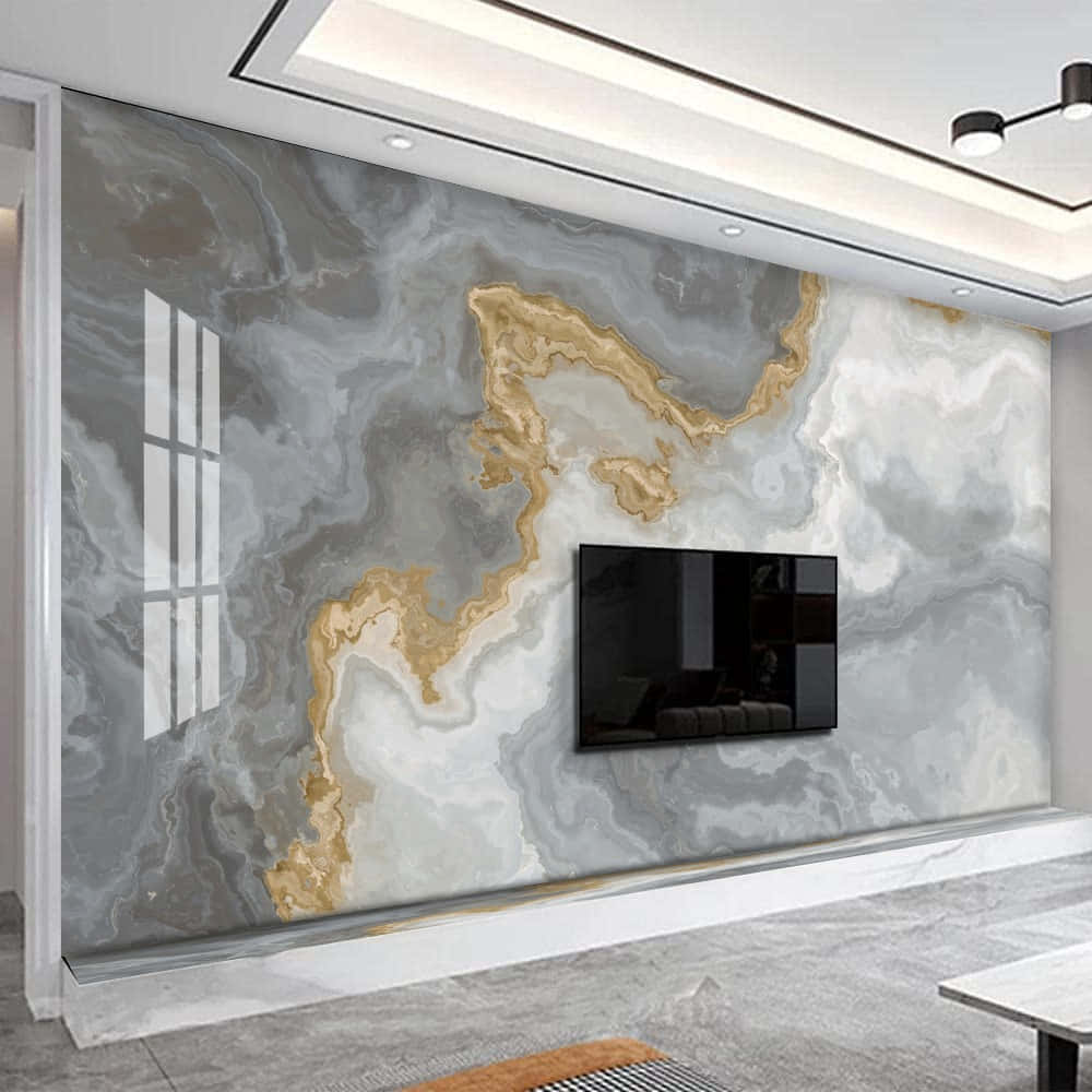 Lyxiggrå Marmor Wallpaper