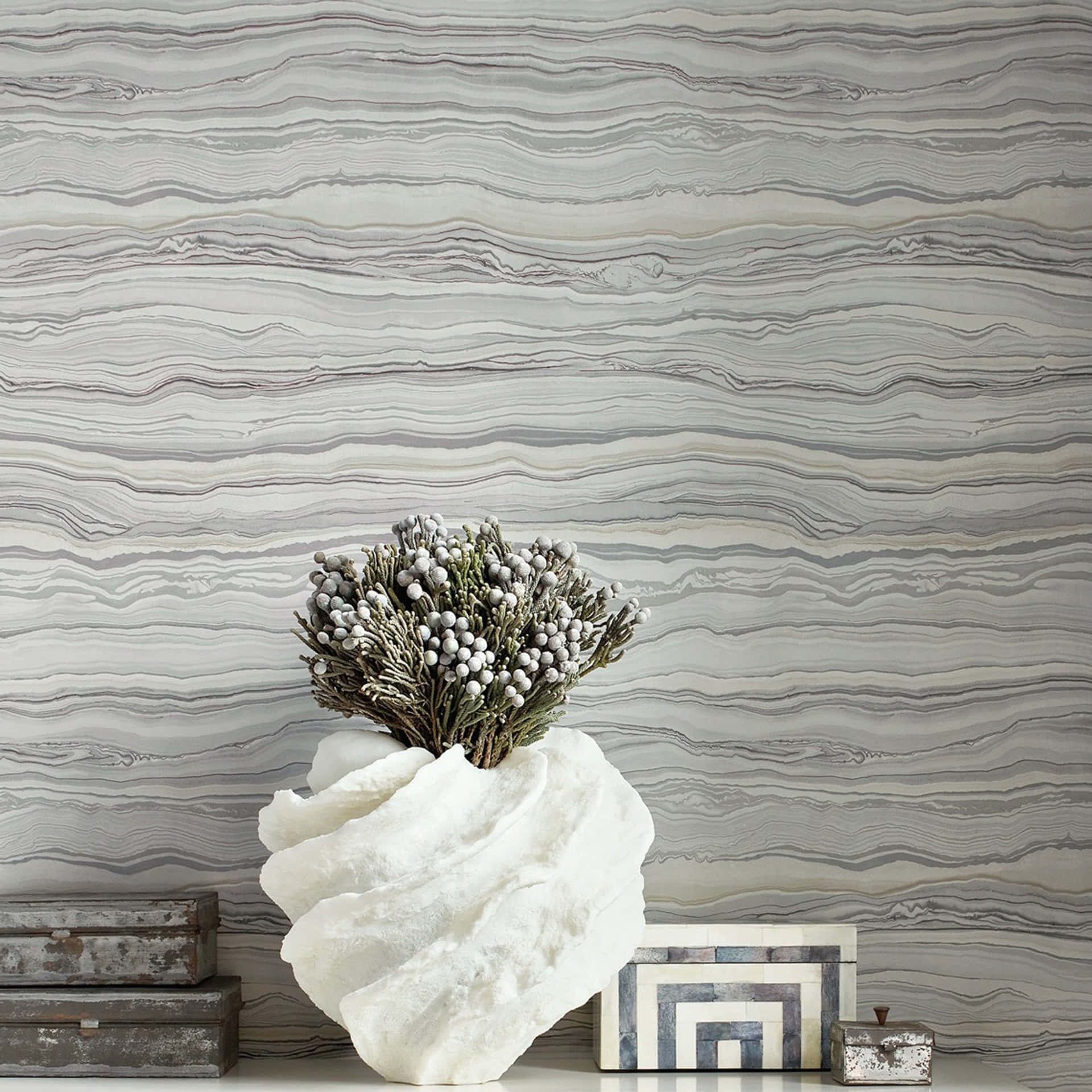 Grey Marble's Timeless Beauty Wallpaper