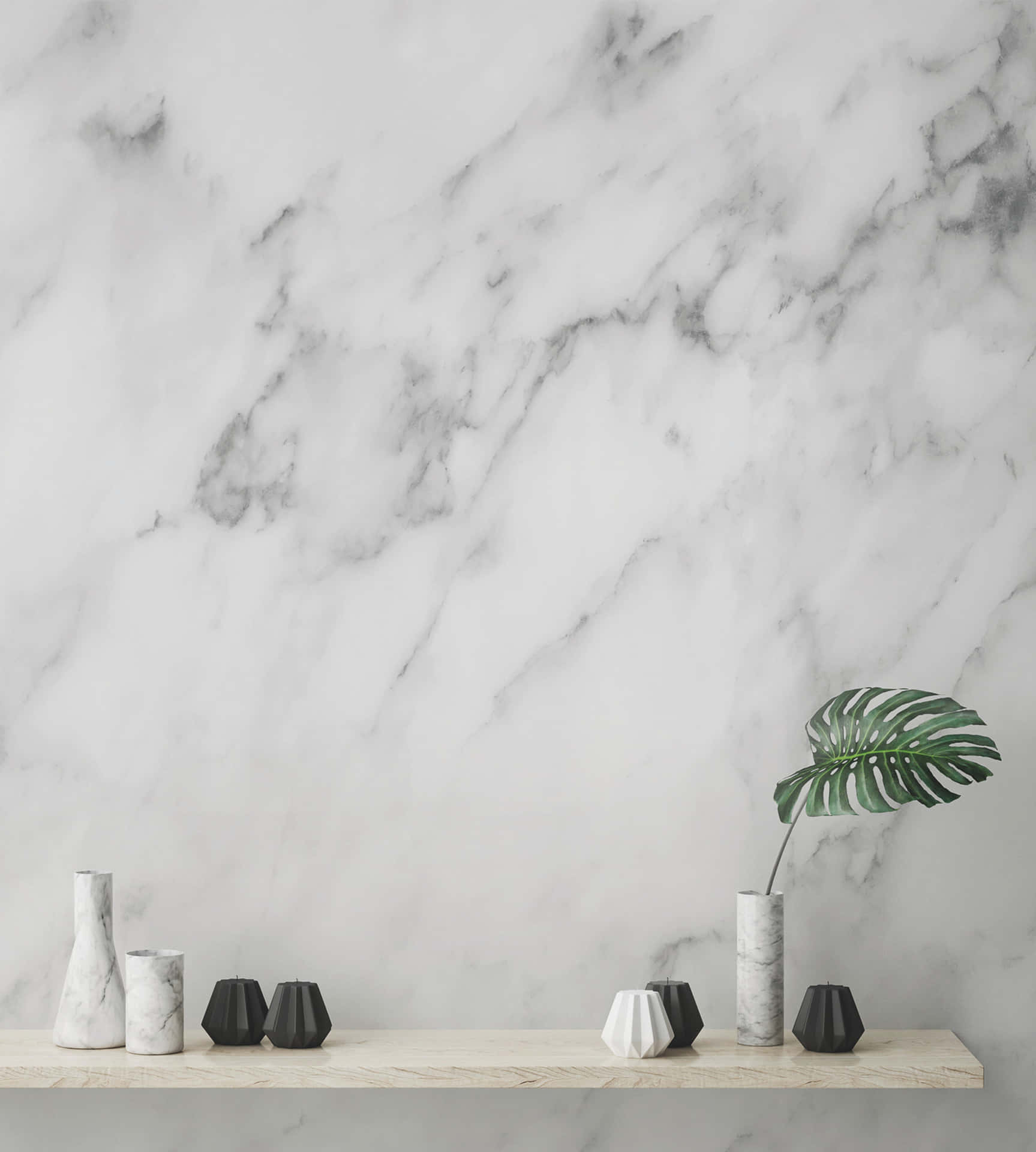 Elegance of Grey Marble Wallpaper