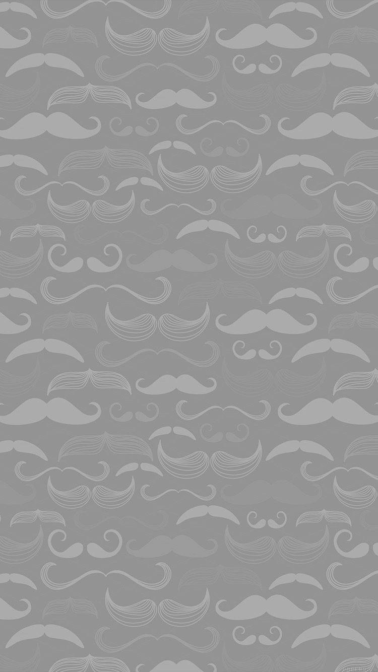 Download Grey Moustache Cute Iphone Lock Screen Wallpaper 
