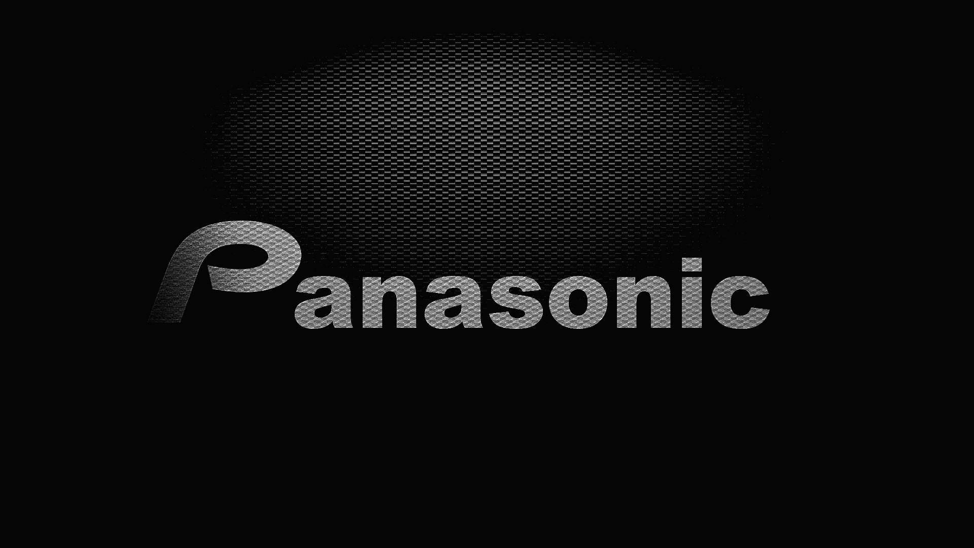 Grå Panasonic i sort geometrisk Wallpaper