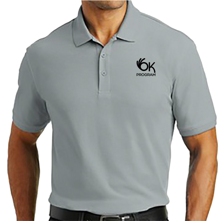 Grey Polo Shirt Branded PNG