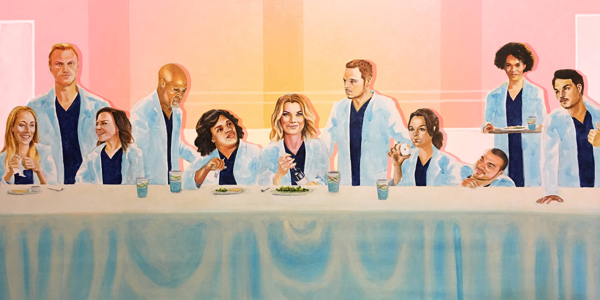 Grey's Anatomy Last Supper Art Wallpaper
