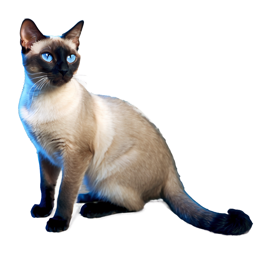 Grey Siamese Cat Png 06252024 PNG