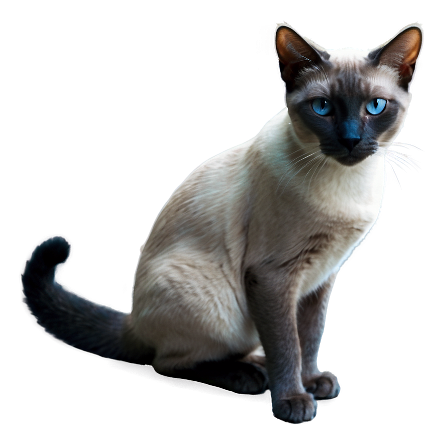 Grey Siamese Cat Png Gqk10 PNG