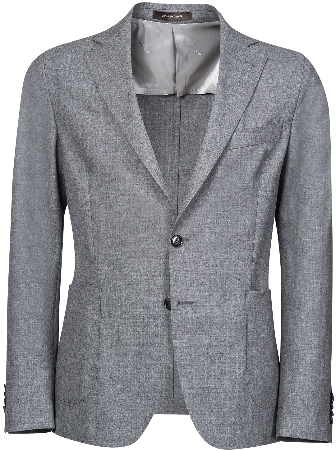 Grey Single Breasted Suit Jacket PNG
