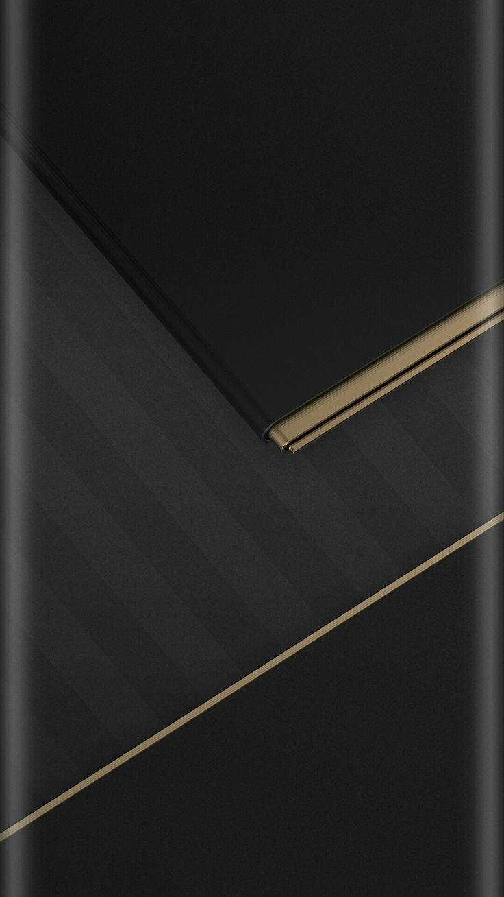 Grey Stripes In Black and Gold Wallpaper
