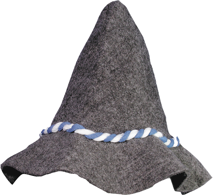 Grey Wizard Hat Isolated PNG