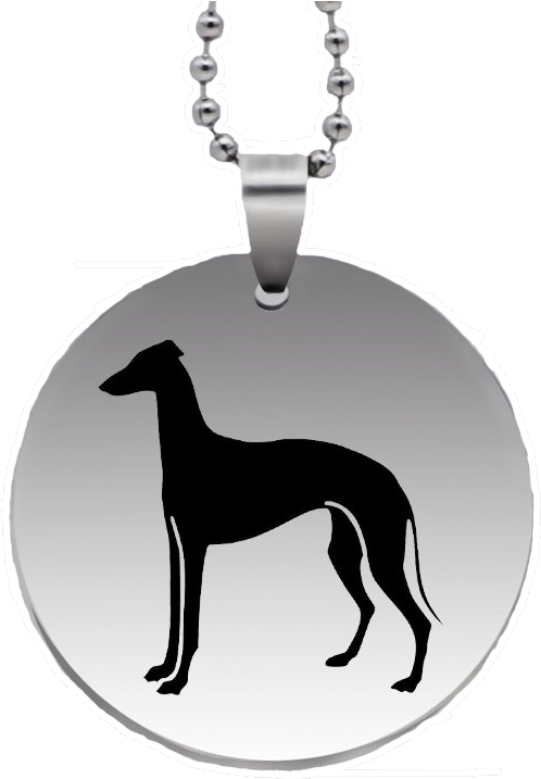 Greyhound Silhouette Pendant PNG