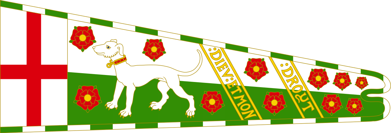 Greyhoundand Tudor Rose Banner PNG