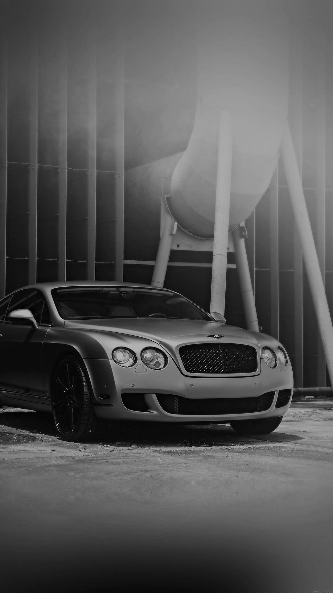 Wallpapergråskalig Bentley-iphone-bakgrundsbild. Wallpaper