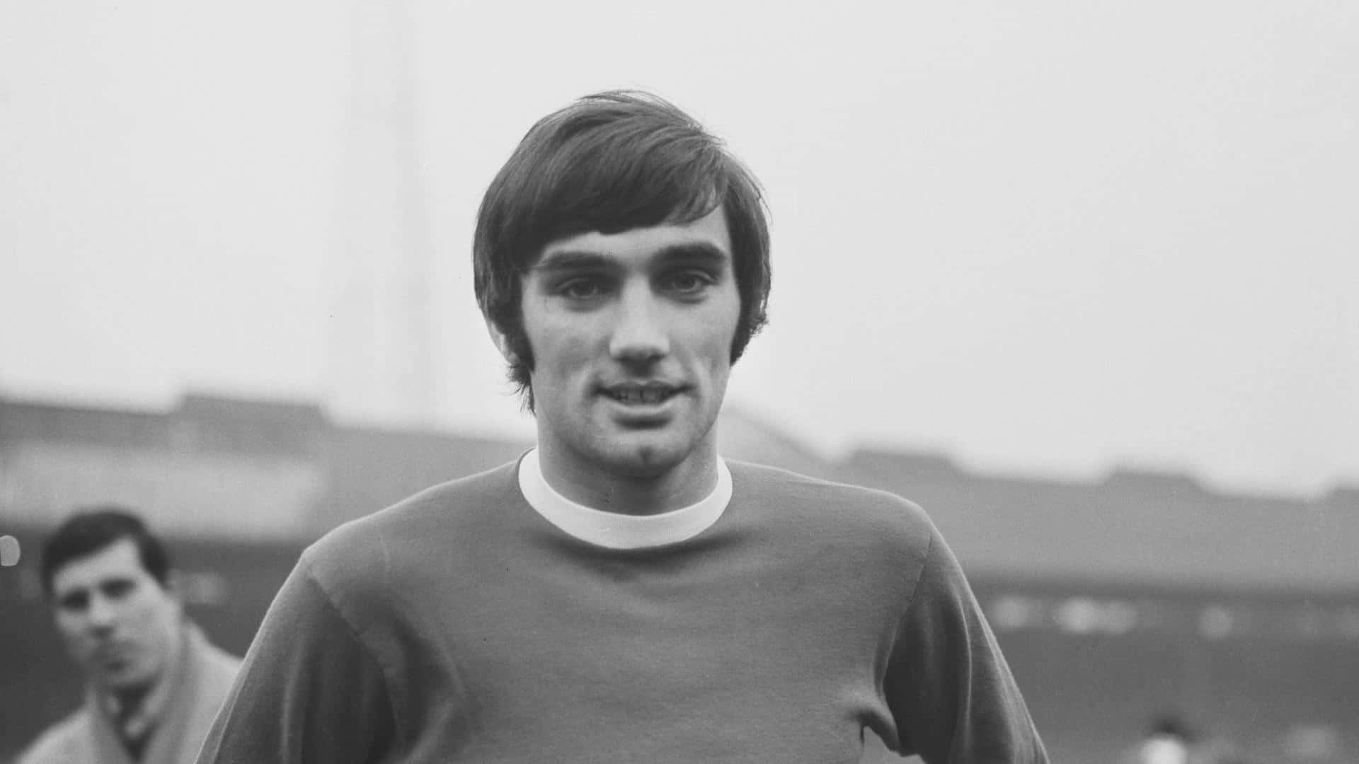 Greyscale Football Player George Best Wallpaper