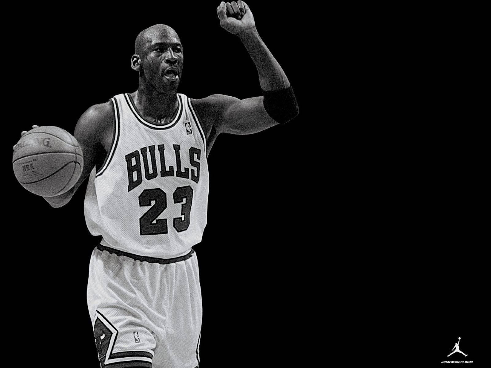 Greyscale Portrait Of Michael Jordan Hd Wallpaper