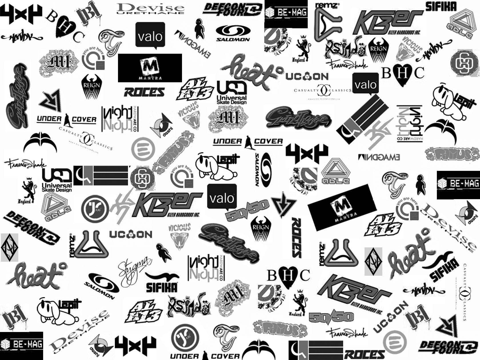 Greyscale Skate Luxury Brands Wallpaper
