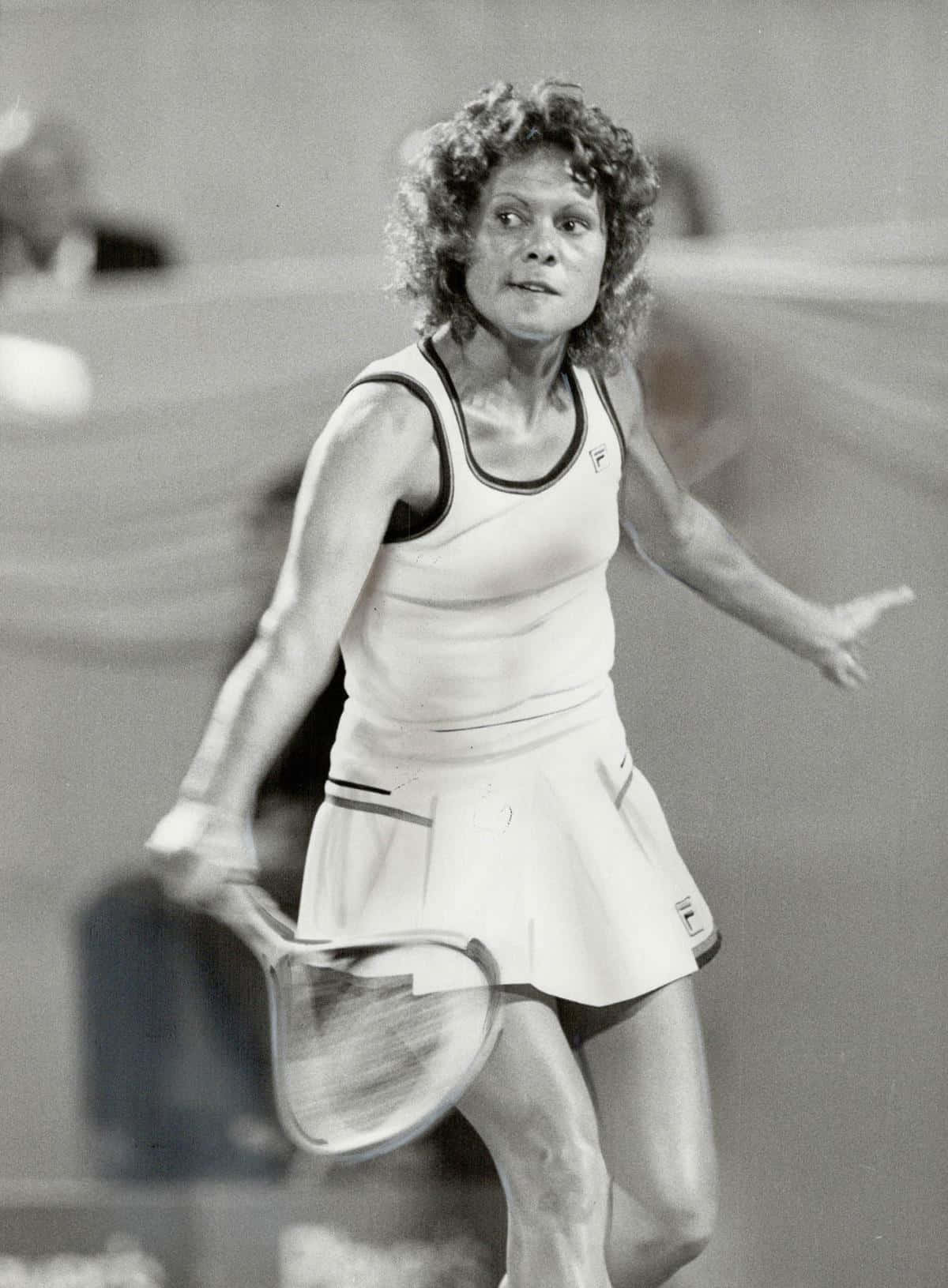 Greyscale Tennis Player Evonne Goolagong Cawley Wallpaper