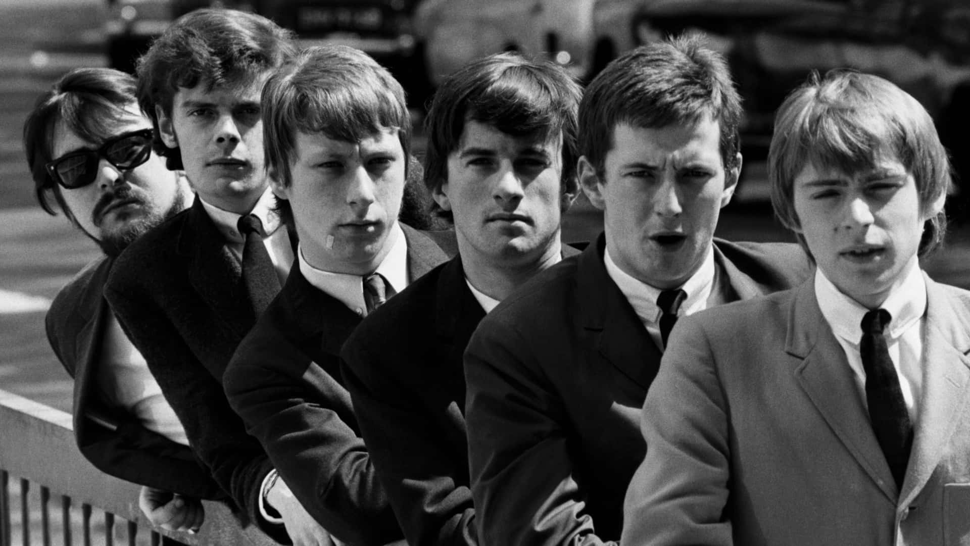 Gråtones The Yardbirds engelske Rock Band baggrund. Wallpaper