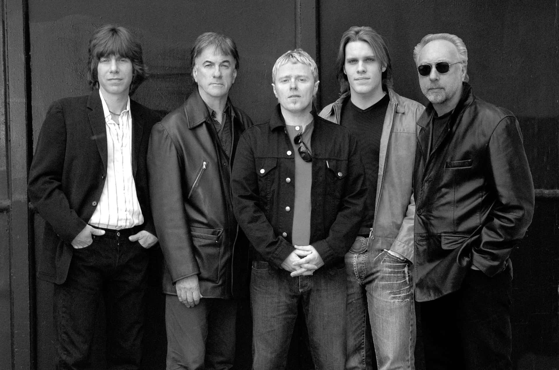 Greyscale The Yardbirds Rock Band Members Wallpaper