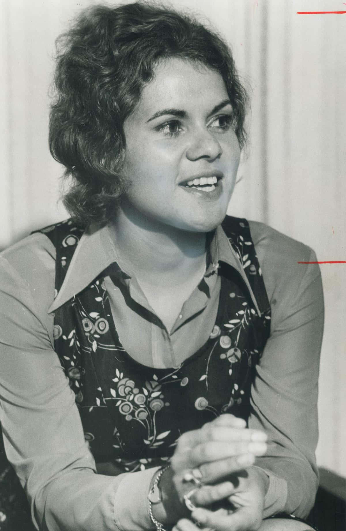 Greyscale Young Evonne Goolagong Cawley Wallpaper