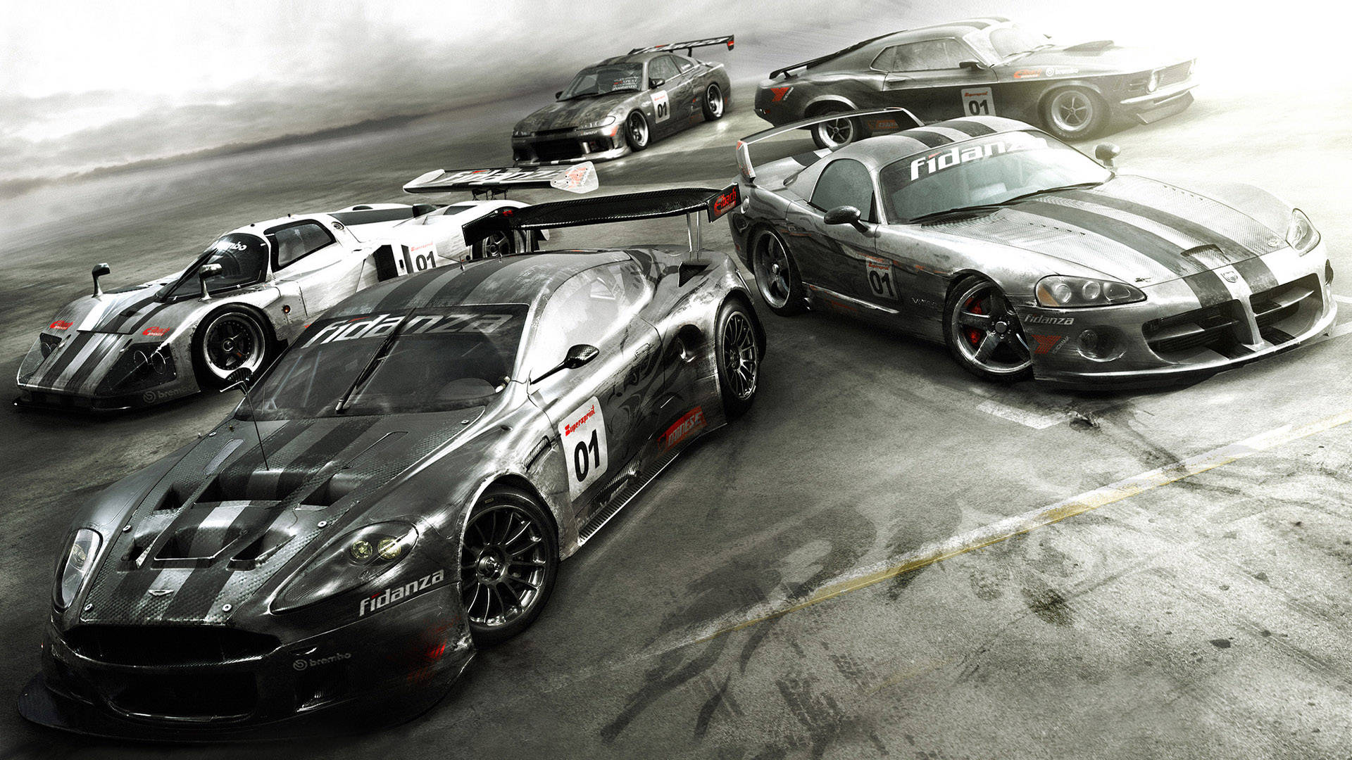 Grid 2 Black And White Photoshoot Wallpaper