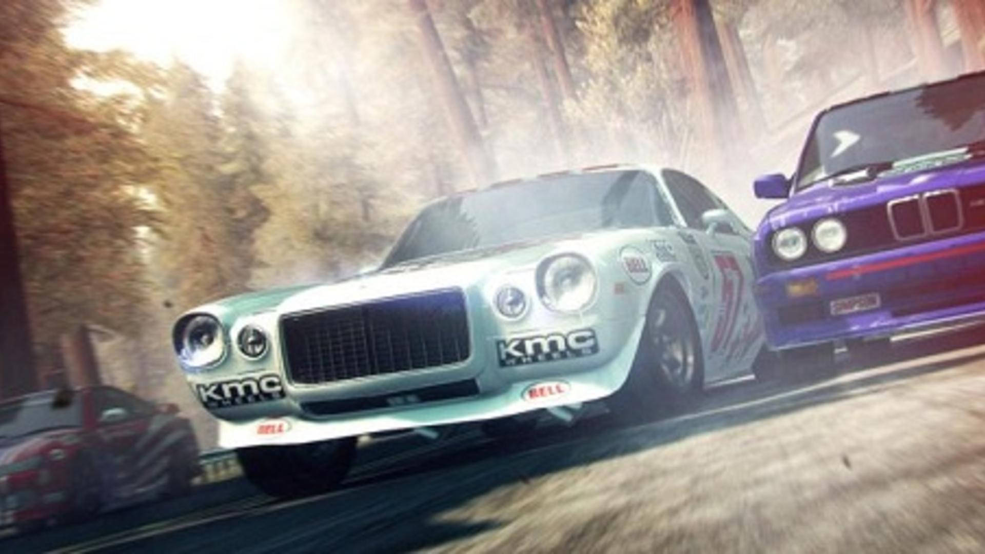 Grid 2 Cars At Forest Wallpaper