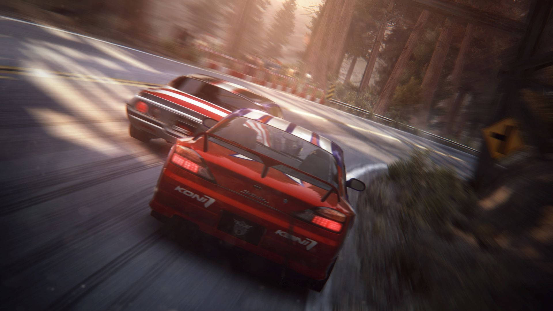 Grid 2 Outdoor Red Car Wallpaper
