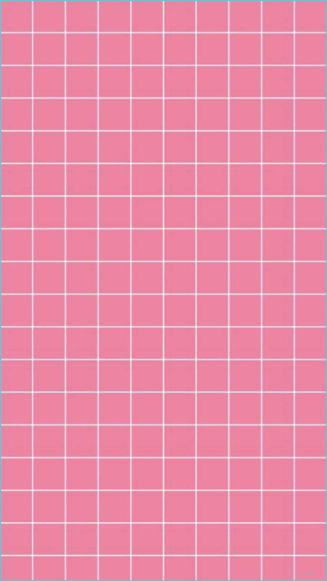 A Pink Grid Pattern With Squares On It Wallpaper