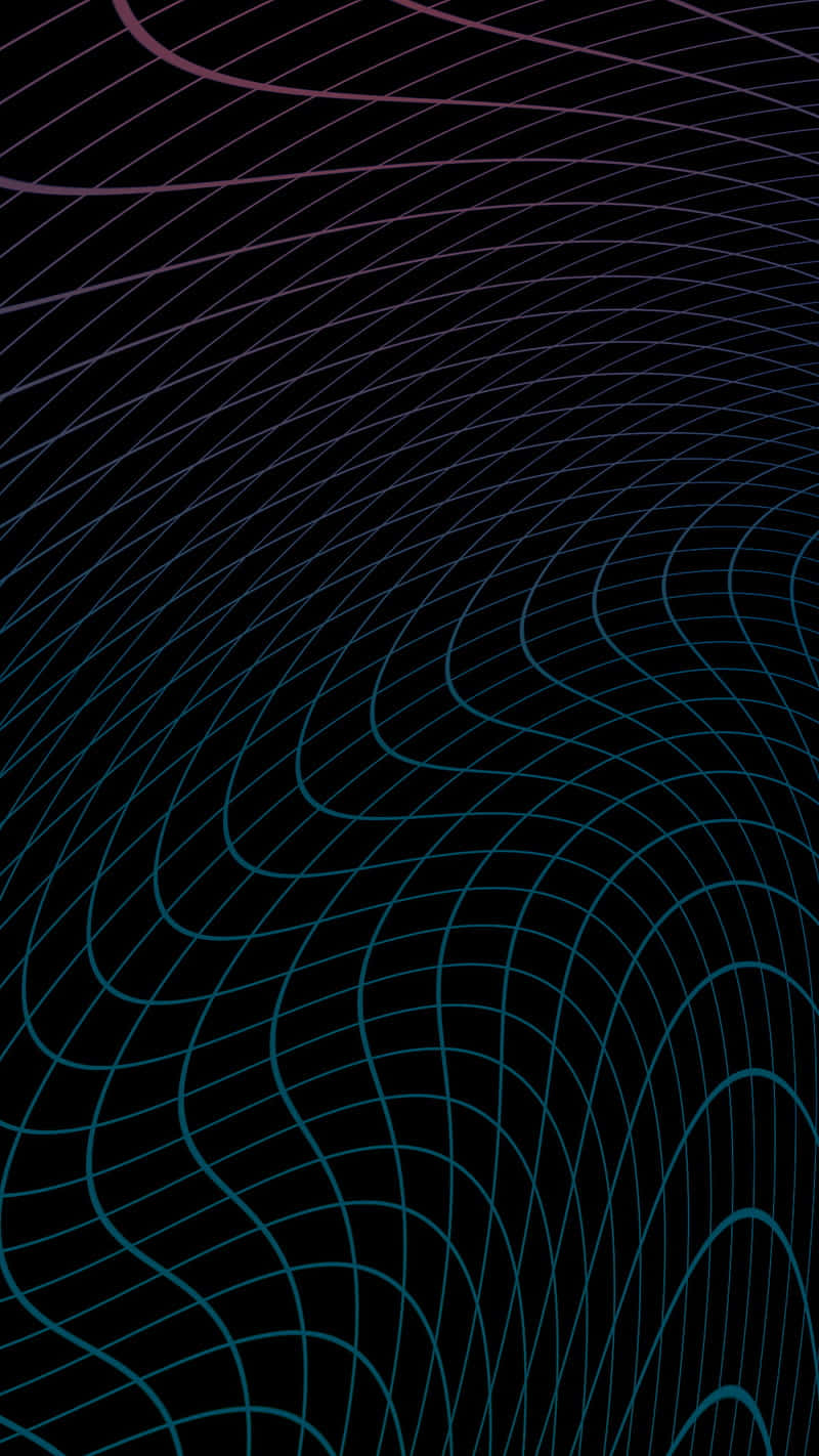 A Black Background With A Blue And Purple Wave Pattern Wallpaper