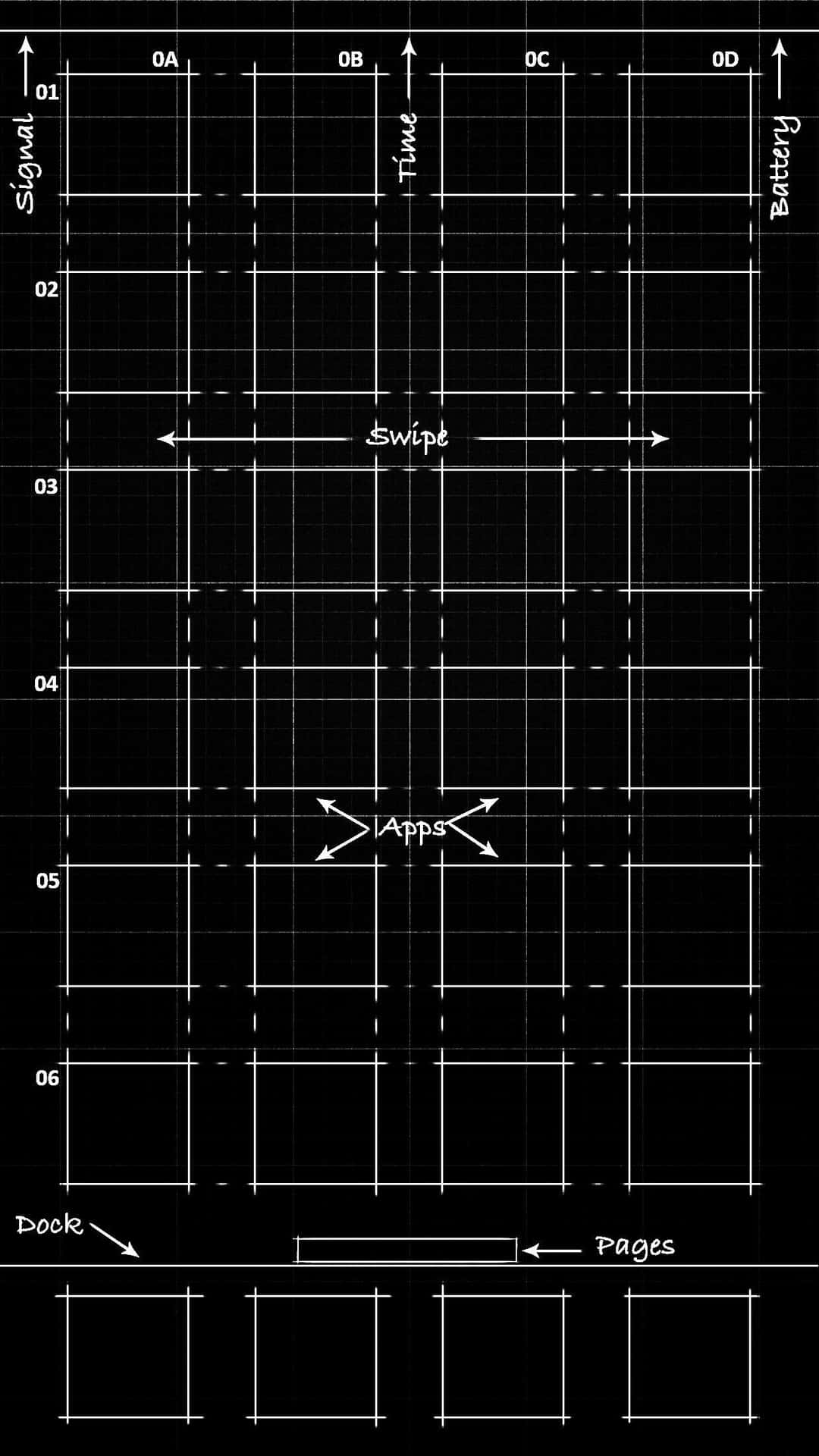 Abstract Grid Aesthetic Pattern for the Iphone Wallpaper