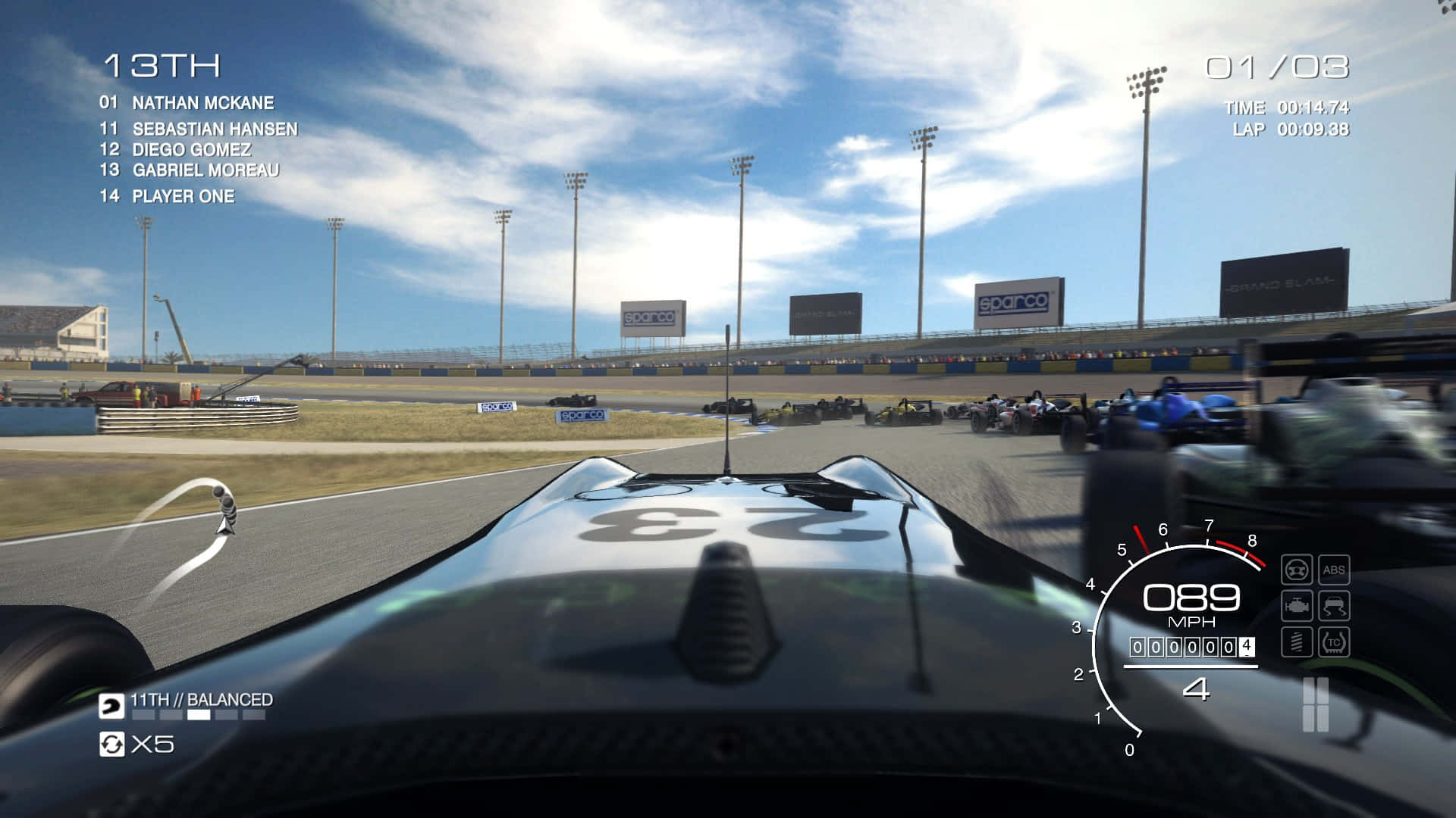 Etskærmbillede Af Et Racerspil.