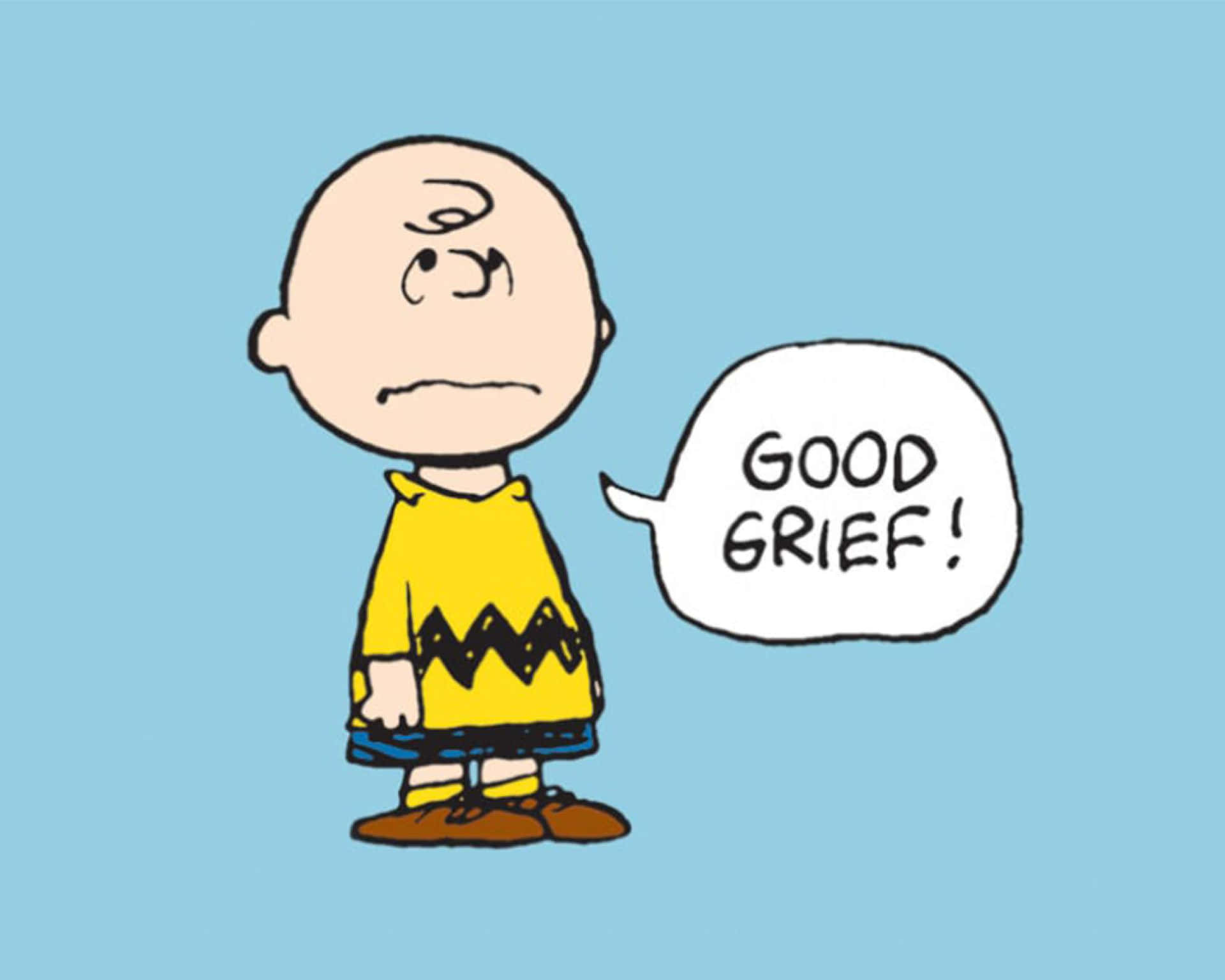 Charlie Brown With A Speech Bubble That Says Good Grief
